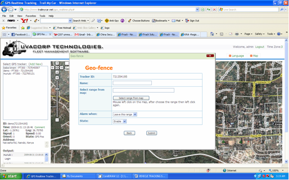 Geo Fencing Reports - Geo Fencing a Vehicle within a Specific Geo Location