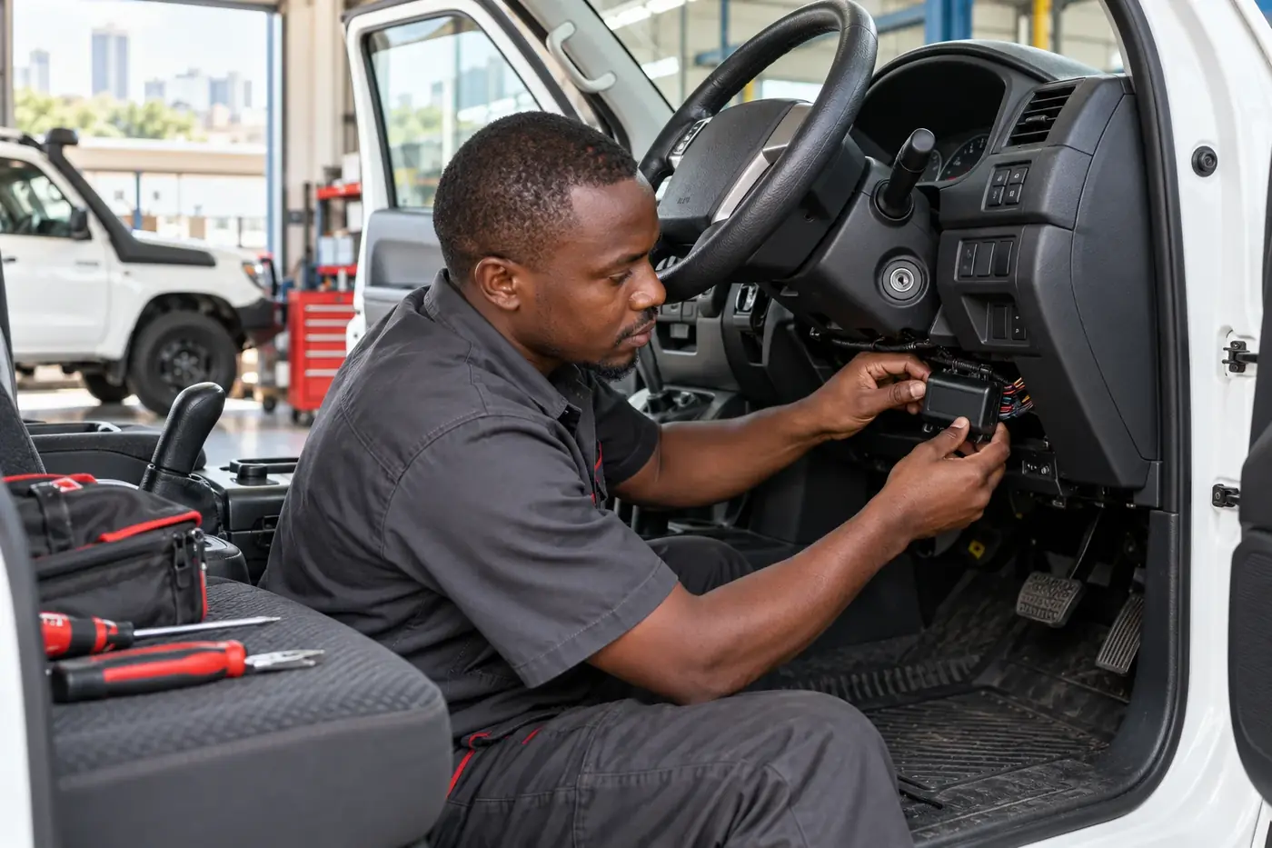 Speed governor fitting and calibration by a TMC technician